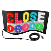 Pantalla LED Flexible programable a todo Color, tablero de visualización de publicidad, alto brillo, para tienda