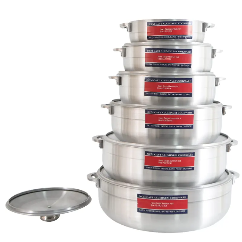 Hot selling kitchen and kitchen 6-piece set of aluminum pots  cooking pots  pots  and kitchenware set