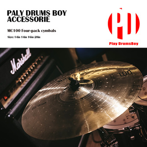 Juego de Platillos de Bronce PD Mc100, 14\"+14\"+16\"+20\", Juego de 4 Piezas, Hi-Hat, Crash, Ride, Sonido Profesional para Bateristas en Actuaciones en Vivo - Product Image 4