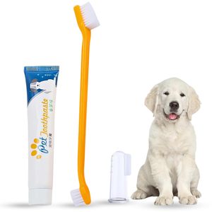 <b>Pet</b> Tooth <b>Brush</b> Set Dog Cat Dental Care Kit Soft Bristle Toothbrush Finger Toothbrush for Daily Teeth Cleaning Oral Hygiene - Product Image 1