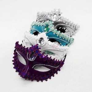 Máscaras Venecianas de Poliéster Doradas y Negras para Mujer, para Disfraces, Carnaval, Halloween, Navidad, Día de San Valentín, Bodas y Festividades - Product Image 4
