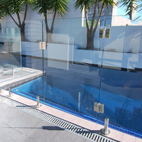 DETECH Edelstahl-Glas-Spigot Rahmenlose Glasbalustrade Bodenmontiert für Balkon Treppe Schwimmbad Hotel Villa Außenbereich