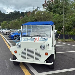 Autobús Turístico Eléctrico Clásico con Carrocería Blanca y Techo Azul, Estilo Retro, Certificado CE, Estructura de Acero, Color Personalizado - Product Image 4