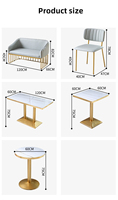 Vente en gros d'usine : Banquette de café, sièges de restaurant, banquette de restauration rapide, ensemble table et chaises en bois, table de restaurant