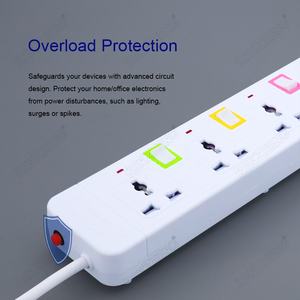 Multiprise 6 prises 110V-220V avec volets de sécurité, protection contre les surtensions, prise universelle pour la maison et le bureau - Product Image 4