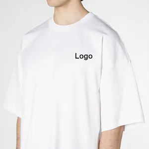 Herren O-Neck T-Shirts schlichtes T-Shirt Overs ize 250gsm T-Shirt Boxy Drop Shoulder Premium 100% gekämmte ring gesponnene Baumwolle T-Shirt