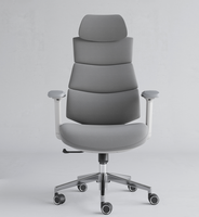 Chaise de bureau de direction ergonomique et confortable Chaises de bureau d'ordinateur en tissu maillé d'entreprise à dossier haut de luxe