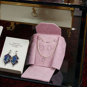 शानदार वर्ग मखमली गहने स्नैप प्रदर्शन संग्रह बैग उत्कृष्ट क्लासी मोती हार रोल स्टोरेज अवधारणा - Product Image 2