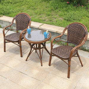 Ensemble de meubles de jardin en rotin nordique de luxe en aluminium moulé pour l'extérieur - Product Image 4