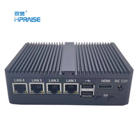 J4125 J1900 Fanless VPN routeur serveur réseau 6 USB 4 LAN Nuc mini ordinateur industriel Support gagne 10