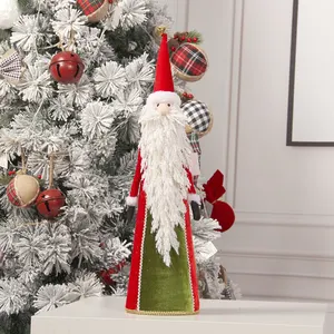 Adornos de Navidad para el hogar, adornos de Navidad de felpa de Papá Noel, de nogal, de peluche sueco, para decoración del hogar