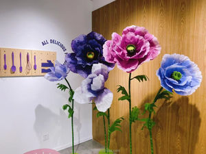Rose artificielle géante en papier, très populaire, pour la décoration <span class=keywords><strong>de</strong></span> mariage, <span class=keywords><strong>de</strong></span> vitrine et <span class=keywords><strong>de</strong></span> chemin, idéale pour la remise des diplômes et la fête des Mères - Product Image 5