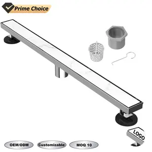 OEM/ODM Drain de salle de bain avec insert de carrelage couverture de grille en acier inoxydable Rectangle salle de bain évier Drain de carrelage Insert Drain de sol linéaire