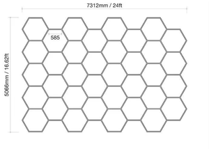 14 Hexagons 110v-<b>240v</b> Moulding Hexagonal <b>Work</b> <b>Light</b> Ceiling <b>Led</b> Honeycomb Garage <b>Light</b> For Office Car Wash Auto Beauty Shop - Product Image 6
