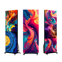 Pantalla LED Portátil Plegable para Interiores y Exteriores P2.5, Letrero Digital de Aluminio Fundido a Presión, Cartel LED Móvil Inteligente