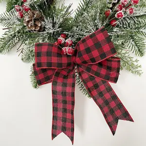 Sevenlots 2023 Christmas Wreath PE Red Berry Wholesales Christmas Garland Artificial Christmas Wreath Hanging