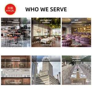 Ensemble de mobilier de restaurant commercial de luxe avec sièges en velours courbés, tables circulaires en marbre et ensembles de chaises - Product Image 6