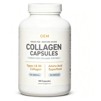 Capsules de collagène premium nourri à l'herbe, collagène hydrolysé facilement absorbable pour la beauté quotidienne et le soutien nutritionnel du corps