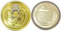 Bouchons à ouverture facile (EOE) personnalisés avec logo d'usine, en matériau TFS, épaisseur 0,16~0,23 mm, dureté T2.5-T4, pour emballage de boîtes métalliques