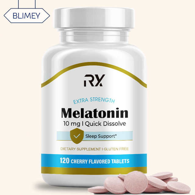 Oem Melatonin Dissolvable Tablets 10mg Vitamins Sleeping Aid Pills Support Relaxation & Immunity