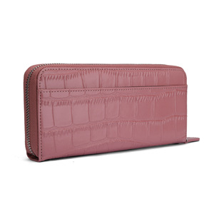 Women's <b>Long</b> <b>Wallet</b> Sky Blue Crocodile Pattern Zipper Clutch Everyday Use 6 Inch Eco Friendly - Product Image 5