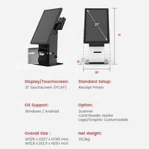 Kiosque de billetterie à écran tactile LCD de 21.5 pouces Kiosque de libre-<span class=keywords><strong>service</strong></span> pour banque/parc - Product Image 3