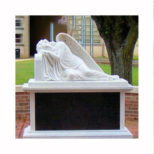 Современный дизайн по индивидуальному заказу резьба по камню гранитные надгробия сидящий Ангел мраморные надгробия и памятники для продажи - Product Image 3