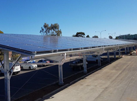 Système de support de panneaux solaires pour carport, structure de support en T double face pour panneaux solaires, conception étanche, usine OEM