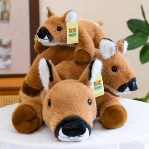 ตุ๊กตาสัตว์กวางโรว์แบบยืนและนอน ขายส่ง ตุ๊กตาขนนุ่มพิเศษ บรรจุเม็ดบีดถ่วงน้ำหนักที่แขนและท้ายท่อน - Product Image 2