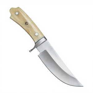 Professional Custom Stainless <b>Knife</b> with <b>Bone</b> <b>Handle</b> for Leatherwork Woodcraft Hunting Includes Handmade Sheath <b>Knives</b> - Product Image 4