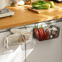 Étagère de rangement murale sans perçage pour cuisine, boîte organisatrice multifonctionnelle, support de suspension
