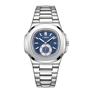 <span class=keywords><strong>Montre</strong></span> de <span class=keywords><strong>luxe</strong></span> pour <span class=keywords><strong>homme</strong></span> en acier inoxydable, étanche, avec calendrier simple, affichage de la date et lumière nocturne - Product Image 5