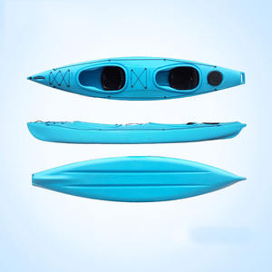Kayak de pesca doble de polietileno de <span class=keywords><strong>tres</strong></span> capas, bote de remos de 400cm, canoa con accesorios - Product Image 3