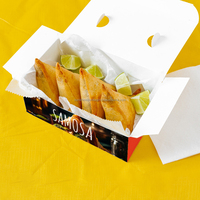 Boîtes d'emballage alimentaire en papier kraft écologiques personnalisées en gros pour samosas et sushis avec gaufrage et pliages