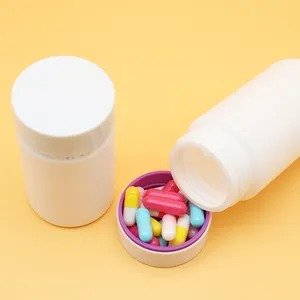 Plastic Supplement Container Empty HDPE Bottle For Pills Health Food Herbal Dietary Fish Liver Oil Vitamin Capsule Tablet