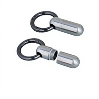 Boîte à pilules portable mini étanche en forme de capsule, conteneur en acier inoxydable scellé, flacon de médicaments d'urgence pour les personnes âgées