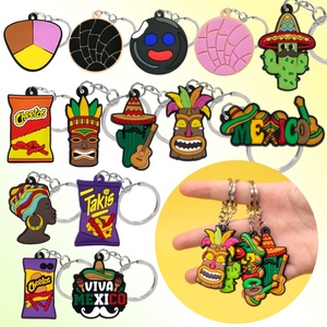 Llaveros de PVC 2D Personalizados al por Mayor con Temática de Fiesta Mexicana, Cheetos, Takis, Snack, Cactus, Cabeza de <span class=keywords><strong>Tiki</strong></span>, Llaveros de Goma Suave - Product Image 1