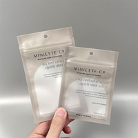 Accessoires transparents en poly plastique à trois joints latéraux avec impression personnalisée emballage plat sacs en mylar à fermeture éclair et à trou de suspension