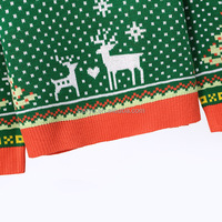 Pulls de Noël personnalisés en coton tricoté à 100 %, à manches longues, motifs animaux et arbres, collection hiver, meilleures ventes