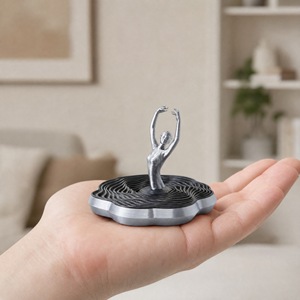 3D Printed Ballet Girl Spinning Figurine PLA Material Modern Minimalist Style Personal Gift Fingertip Dancer - Product Image 1