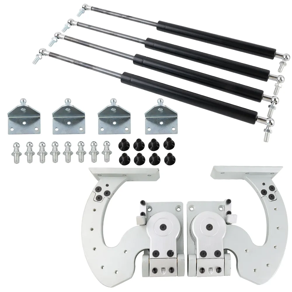 Kit bulloni per cerniere verticali argento per auto da corsa regolabile a 90 gradi adatto per Lambo Chevrolet Nissan Mazda Ford Subaru Toyota