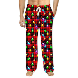 Personalizable <span class=keywords><strong>Navidad</strong></span> Unisex <span class=keywords><strong>Pijamas</strong></span> Alta Calidad Pijama Pantalones Pequeño MOQ Halloween Fun Design PJ Sleepwear Party - Product Image 2