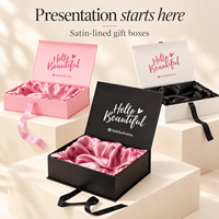 Boîtes d'emballage rigides en carton recyclable sur mesure avec fermeture magnétique pour les commandes de cadeaux en ligne