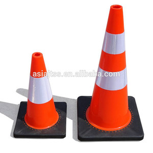 Cône de signalisation routière en PVC flexible et robuste de 90 cm, vente en gros d'usine - Product Image 4