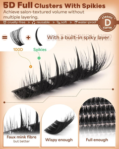 Extensiones de Pestañas Postizas Gruesas y Esponjosas, Mezcla de Extensiones de Pestañas DIY de 10-18 mm, Extensiones de Pestañas Individuales de 30D-100D - Product Image 4