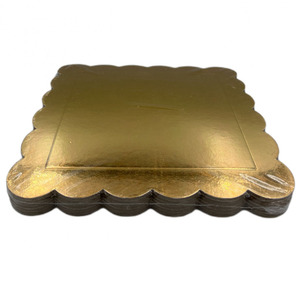 Plateau à gâteau rond en papier pour dessert de fête, 6, 8, 10, 12, 14 pouces, base en carton gris, plateau à gâteau en feuille d'or - Product Image 2