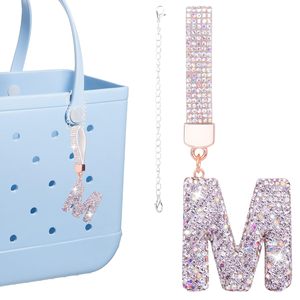 Abalorios de letras del alfabeto con borlas de diamantes para bolsos, compatibles con todos los modelos, para la vuelta al cole y accesorios de Halloween - Product Image 5