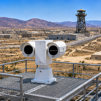 Système de caméra PTZ thermique de surveillance de base haute sécurité à double capteur longue portée et vision nocturne CMOS robuste