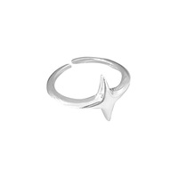Bague Étoile Simple Style INS Tendance et Élégante pour Femme, en Cuivre Électroplaqué, Design Original, Idéale pour le Bureau ou les Fêtes, Cadeau Parfait