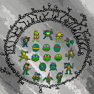 MA cartone animato tartarughe <span class=keywords><strong>Ninja</strong></span> serie 2D scarpe in PVC fiore carino fibbia in gomma morbida accessori da giardino modello F140 gioielli all'ingrosso - Product Image 3